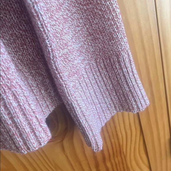 LOFT Heathered Pink Crew Neck Sweater - Picture 2 of 4